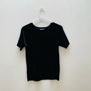 Oak + Fort - Velvet Short Sleeve Top